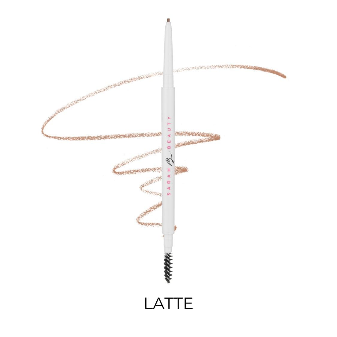 SARAH B. BEAUTY Better Brow - Retractable Eyebrow Pencil with Spoolie | Vegan & Cruelty-Free | Long-Lasting, Precision Brow Definer for Natural, Flawless Brows - Available in 6 Shades (LATTE)