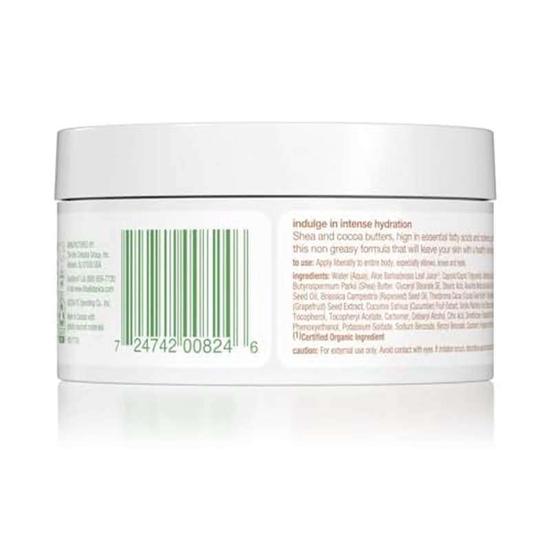 Alba Botanica Intense Hydration Whipped Body Butter, with Shea, Cocoa, and Kukui Nut Butters, 6.5 Oz (Packaging May Vary)