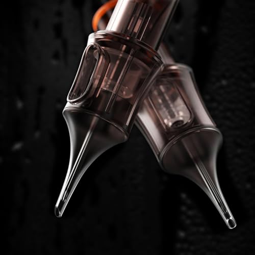 A-minusone 20 Pcs 1207RL Standard Disposable Tattoo Needle Cartridges - 20 Pack of Round Liner Needles with Membrane Safety Cartridges for Tattoo Artists