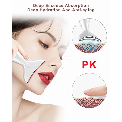 Face and Neck Massger for Skin Care Electric Face Neck Lifting Massager with 45¡É Heat & 3 Massage Modes for Wrinkles Facial Neck Massager (WHITE)