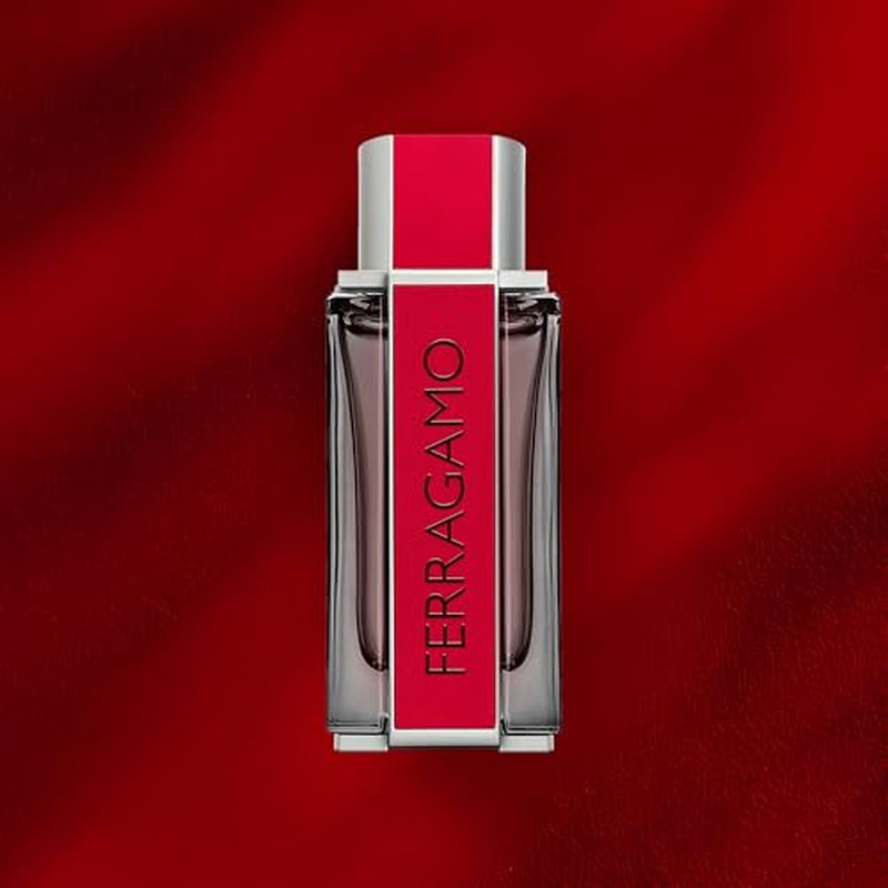FERRAGAMO Red Leather Eau de Parfum Pour Homme, Cologne Spray for Men