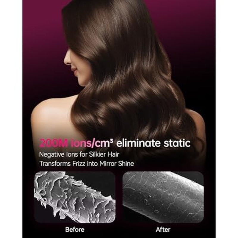 CONFU Ionic Blow Dryer 1600W, Portable Lightweight Fast Drying Negative Ion Hairdryer Blowdryer, 3 Heat Settings & Infinity Speed, with Diffuser and Concentrator Nozzle for Home & Travel