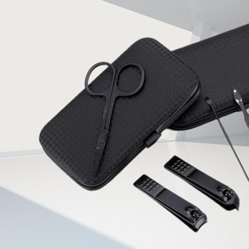 Manicure Set Personal Care Nail Clipper Kit Professional Manicure Pedicure Set Mens Accessories Personal Care Nail Grooming Present for Men Husband Boyfriend Parent, Black