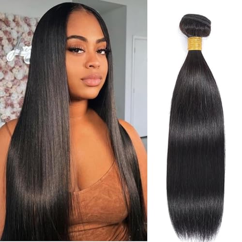 Straight Bundles Human Hair one Bundle 100g/pack 24 Inch 12A Brazilian Hair Single Black Bundles