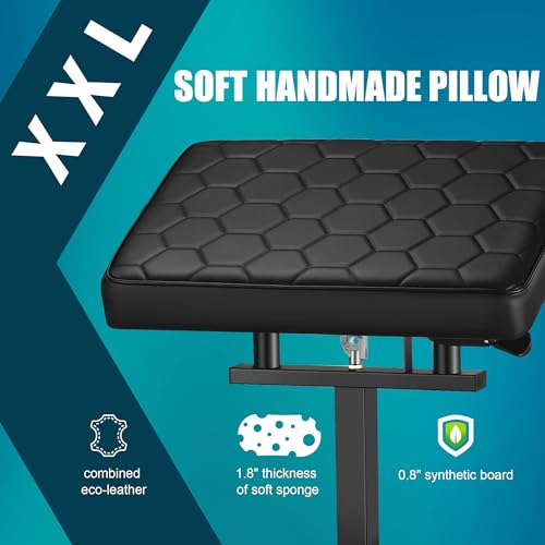 POARMEEY Tattoo Arm Rest Hydraulic System Adjustable Height with Wood Grain Base Stable and Durable
