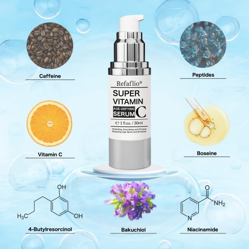Vitamin C Serum for Women Over 70 - Anti-Aging Face Cream, Hydrates & Firms | 30ml, Orange