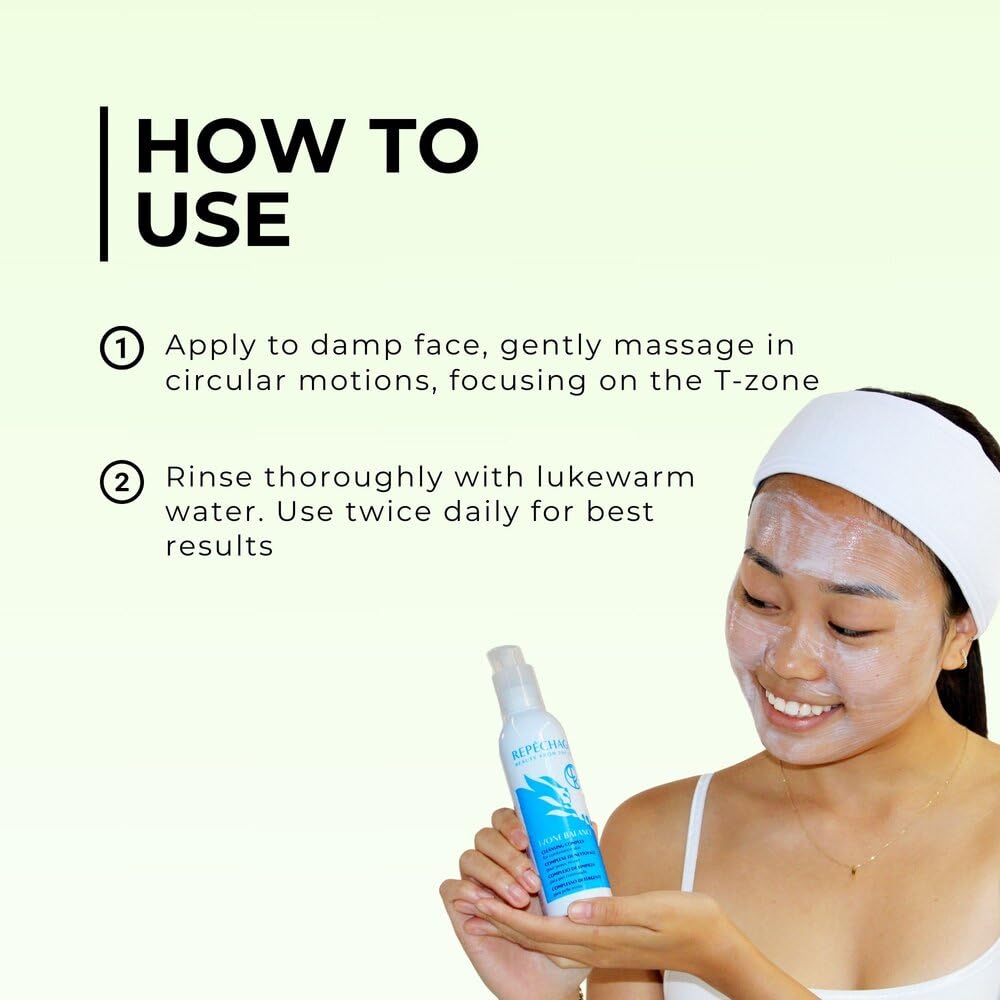 Repechage T-Zone Balance Cleansing Complex – Hydrating Facial Wash with Squalane, Coconut Oil, Chamomile & Aloe Vera – Soap-Free, Paraben-Free – for Oily, Combination & Sensitive Skin, 6 oz