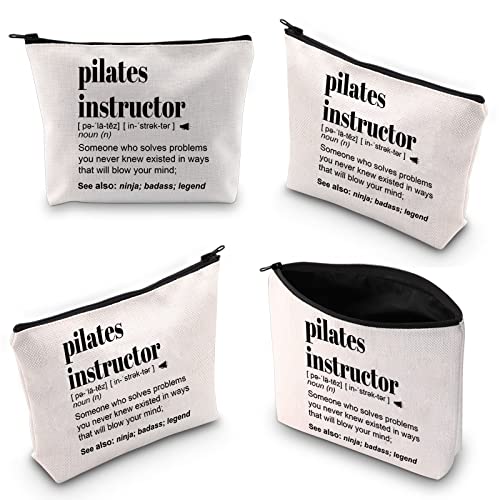 WCGXKO Pilates Instructor Gift Pilates Gifts Pilates Lover Gift Pilates Teacher Zipper Pouch Cosmetic Bag (pilates instructor)