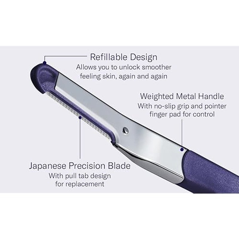 Flamingo Dermaplane Blades Refills, Dermaplane Razor for Women Face, 6 Razor Blades