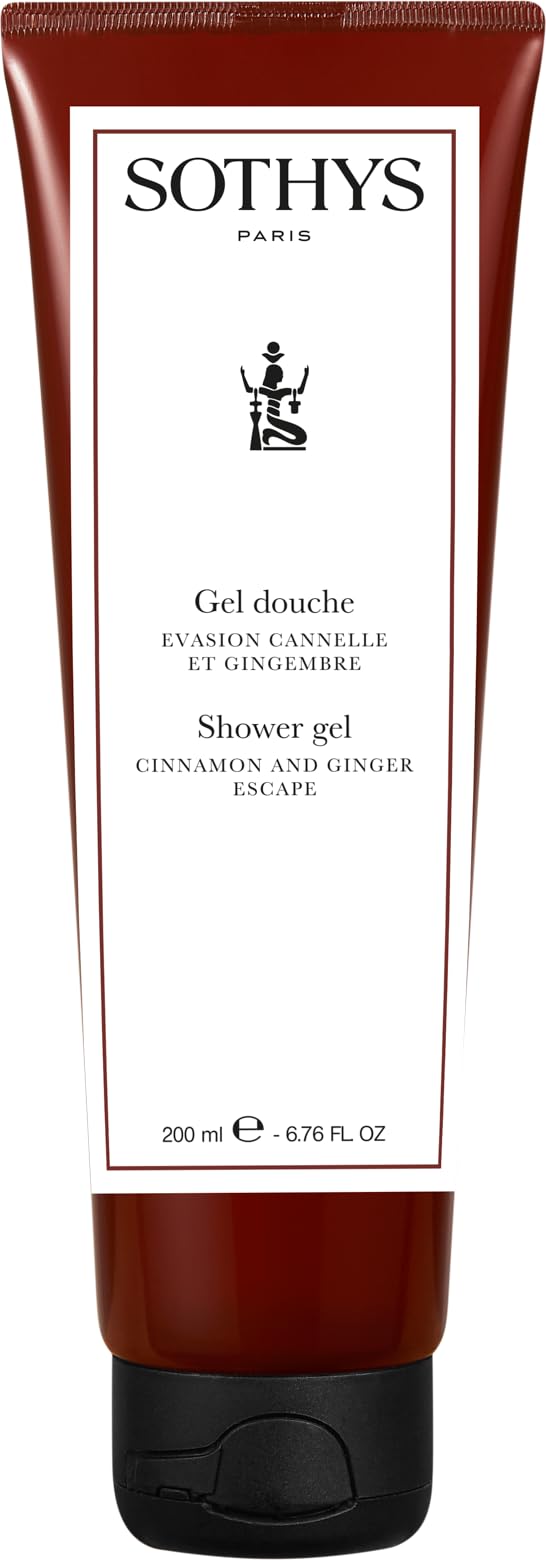 SOTHYS Shower Gel | Cinnamon & Ginger Escape | Gentle Body Wash for Women & Men | Moisturizing Natural Cleanser | Aromatherapy Spa Experience