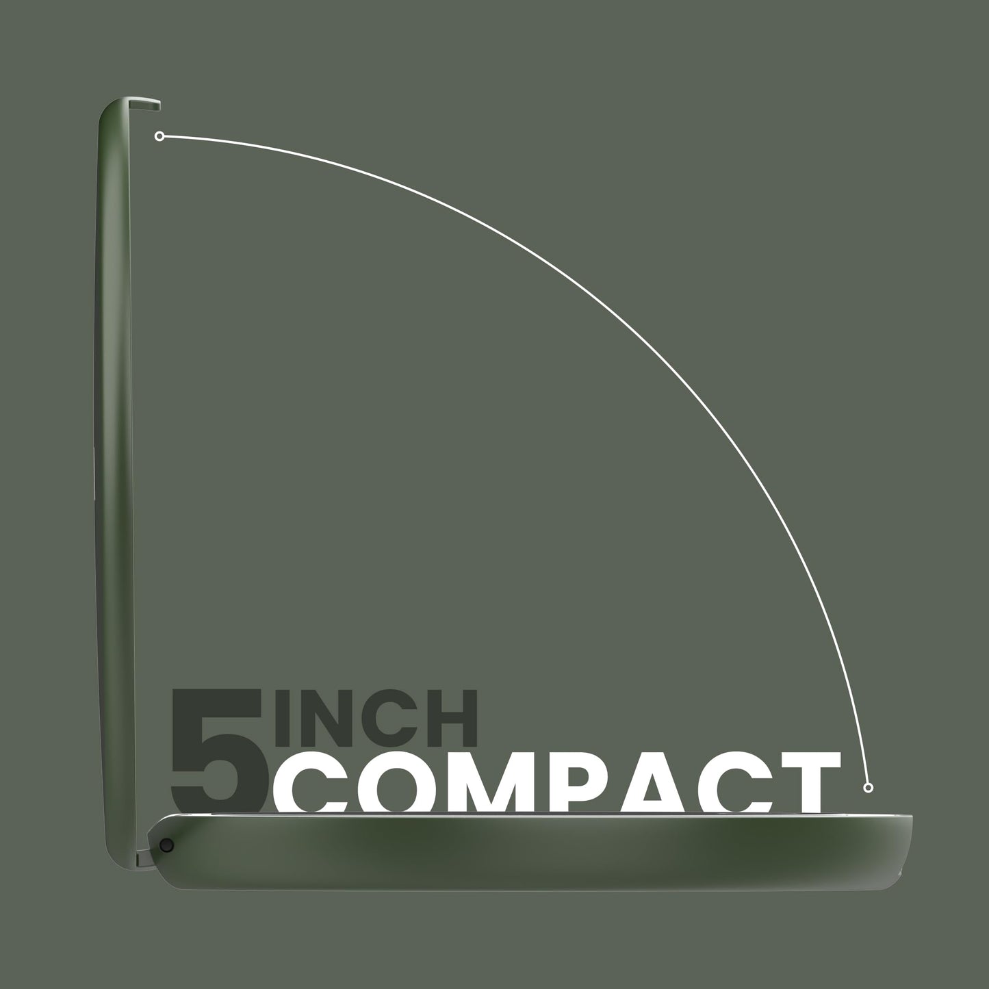 LUNA London Compact Travel Mirror | Travel Makeup Mirror with Light | LED Lighted Vanity Mirror with 3 Light Modes | 7X Magnification Folding Portable & Rechargeable (Forest Green)
