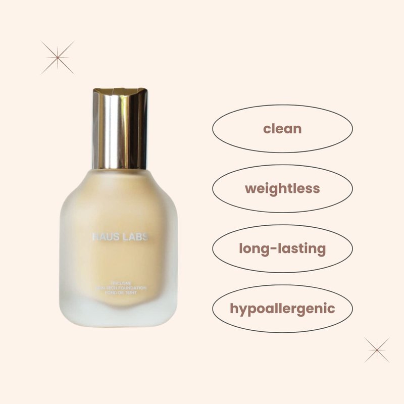 HAUS LABS BY LADY GAGA Triclone Skin Tech Medium Coverage Foundation with Fermented Arnica 110 Light Neutral