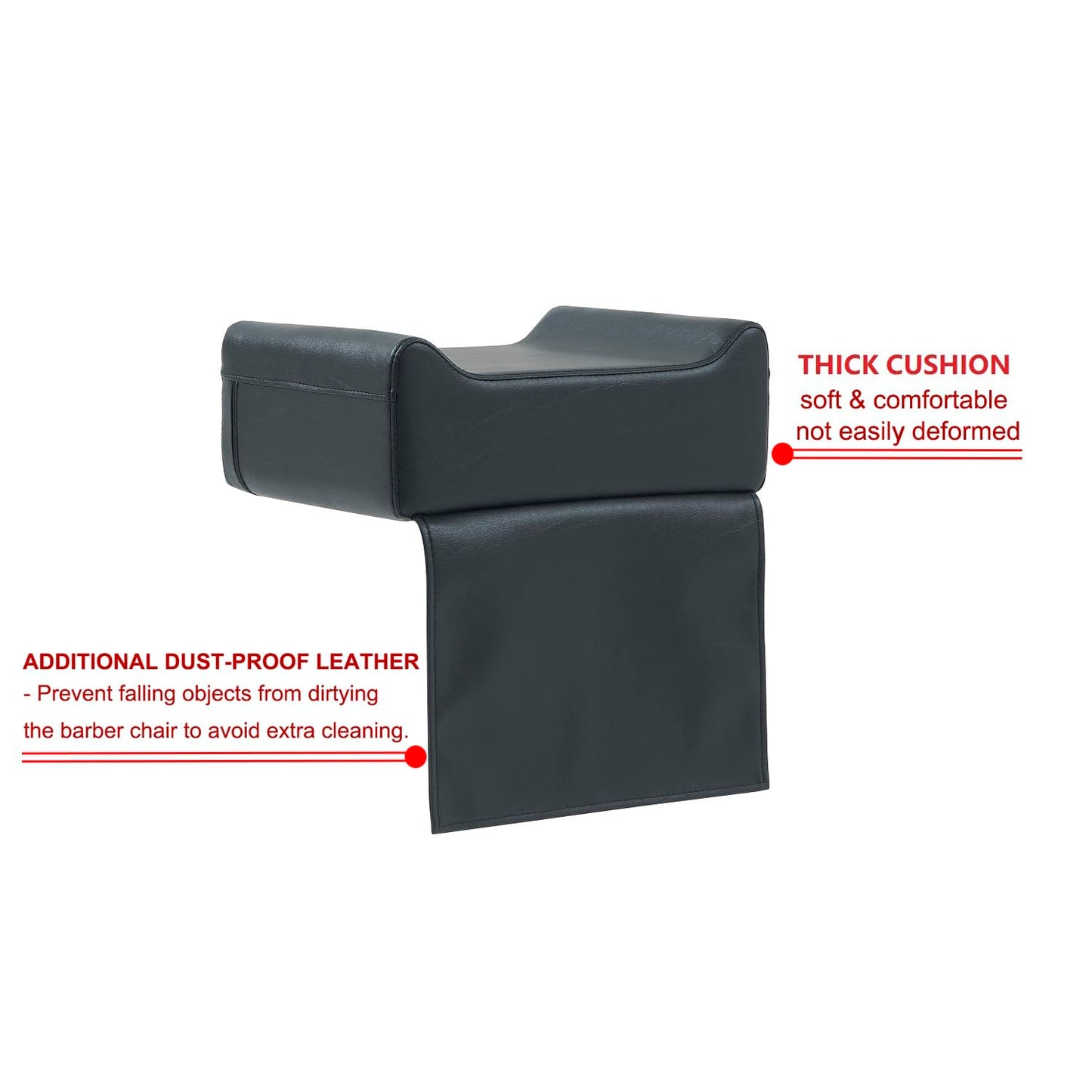 Kaleurrier Barber Chair Booster Seat for Kids - Portable Height Increasing Cushion for Salon Chairs - Barbershop Equipment for Stylist