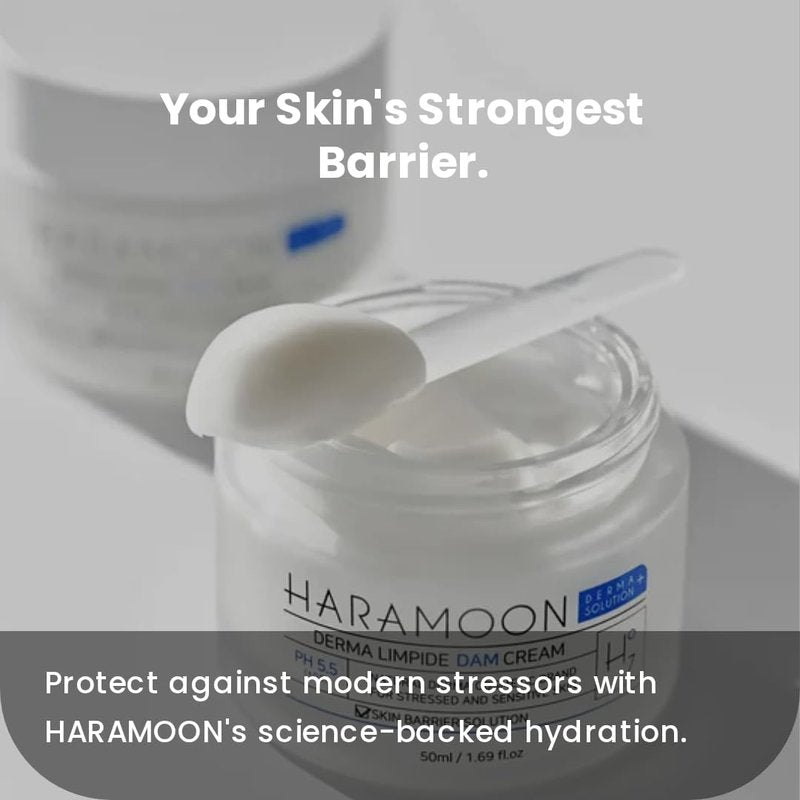 HARAMOON Centella Moisturizing Cream - Vegan K-Beauty for Stressed and Sensitive Skin, 50mL - Deep Moisture Barrier Protection with Ceramide and Beta Glucan