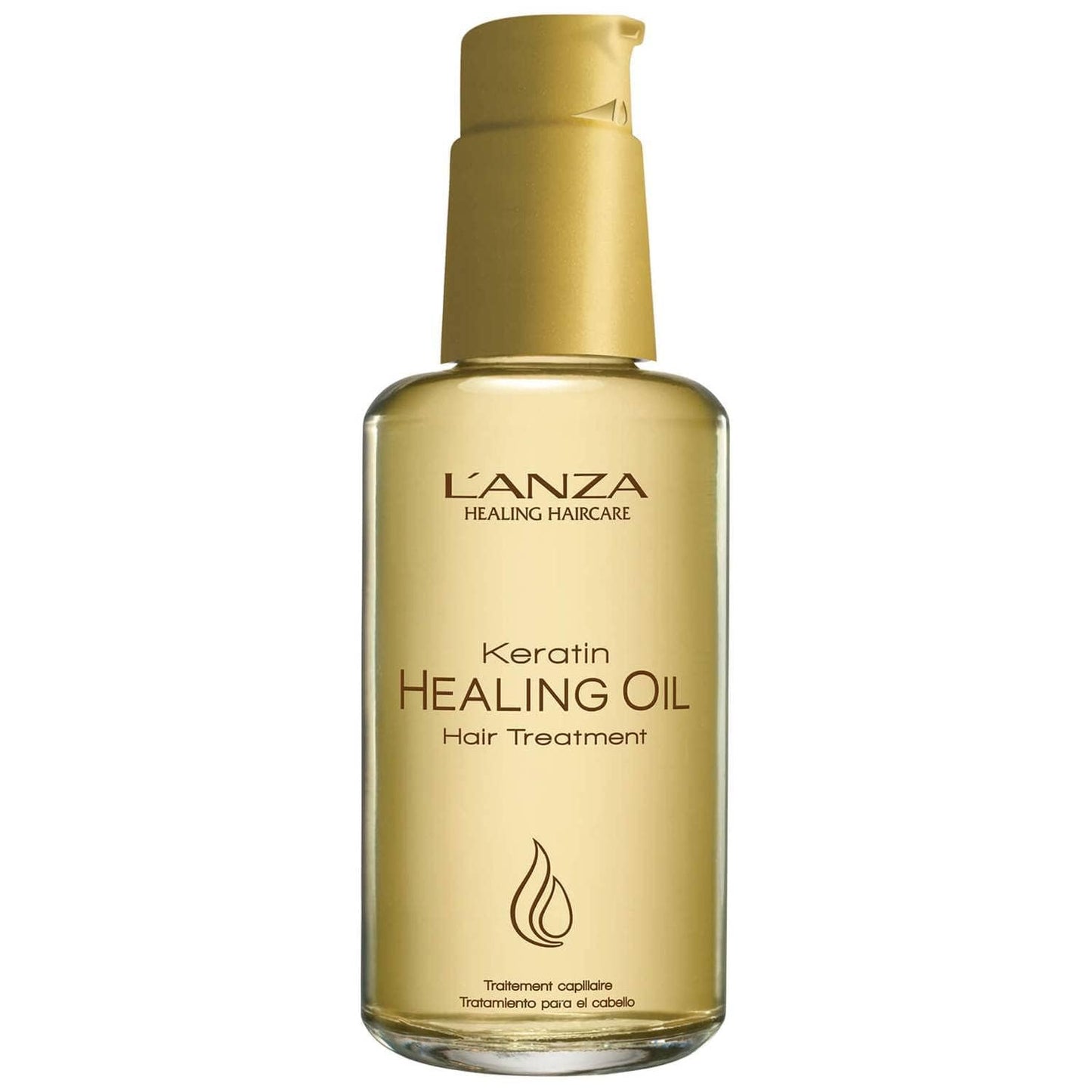 L'ANZA Keratin Healing Oil Hair Treatment Repairs Dry, Damaged Hair, Split Ends, Smooths Flyaways, Adds Silky Shine, Color Safe Anti Frizz, Heat & UV Protection Anti-Humidity, Sulfate Free