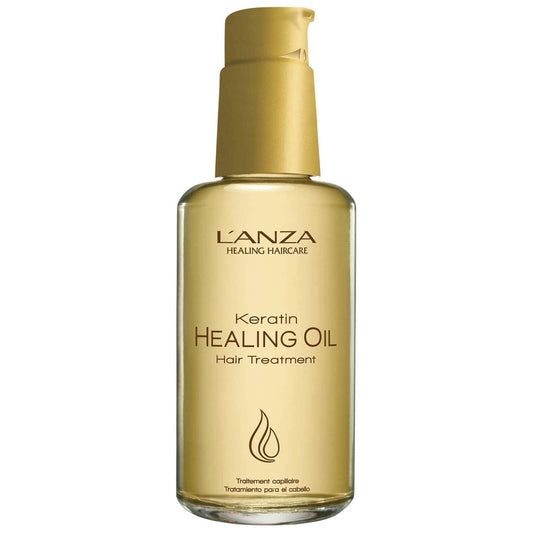 L'ANZA Keratin Healing Oil Hair Treatment Repairs Dry, Damaged Hair, Split Ends, Smooths Flyaways, Adds Silky Shine, Color Safe Anti Frizz, Heat & UV Protection Anti-Humidity, Sulfate Free