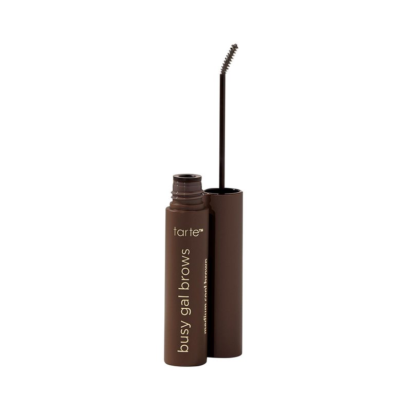 tarte busy gal tinted brow gel – 3-in-1 Waterproof Longwear Eyebrow Gel to Shape, Tint & Set Brows, Infused with Vitamin E, Vegan & Cruelty-Free, full size, med cool brown
