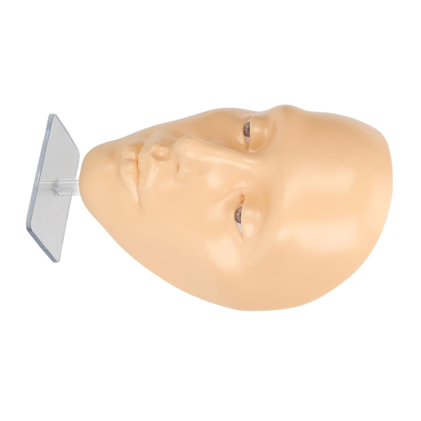 Jauarta 5D Silicone Makeup Practice Face Teaching Face Eye Cosmetic Mannequin Board for Cosmetology (White)