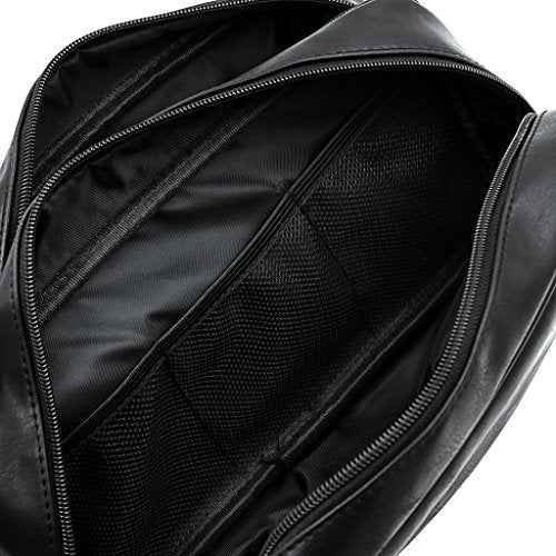 Sumnacon Toiletry Bags, Unisex PU Leather Waterproof Travel Toiletry Bag Organizer Perfect for Shaving Grooming Dopp Kit & Household Business Vacation, Cosmetic Bag with Portable Handle