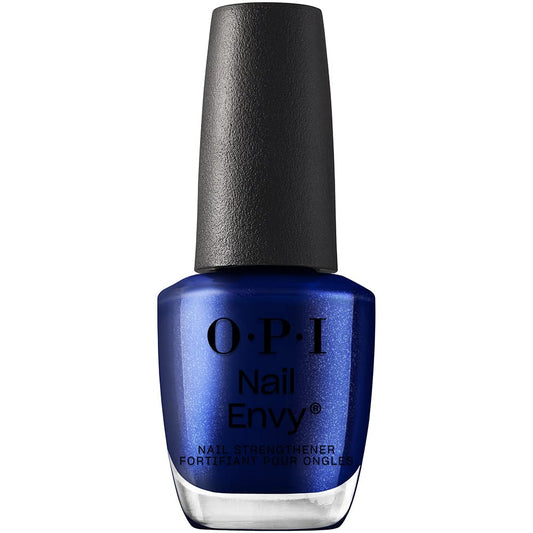 OPI Nail Envy Strengthener All Night Strong | Opaque Dark Blue Crème Strengthening Nail Polish Treatment | Strengthen Weak & Thin Nails