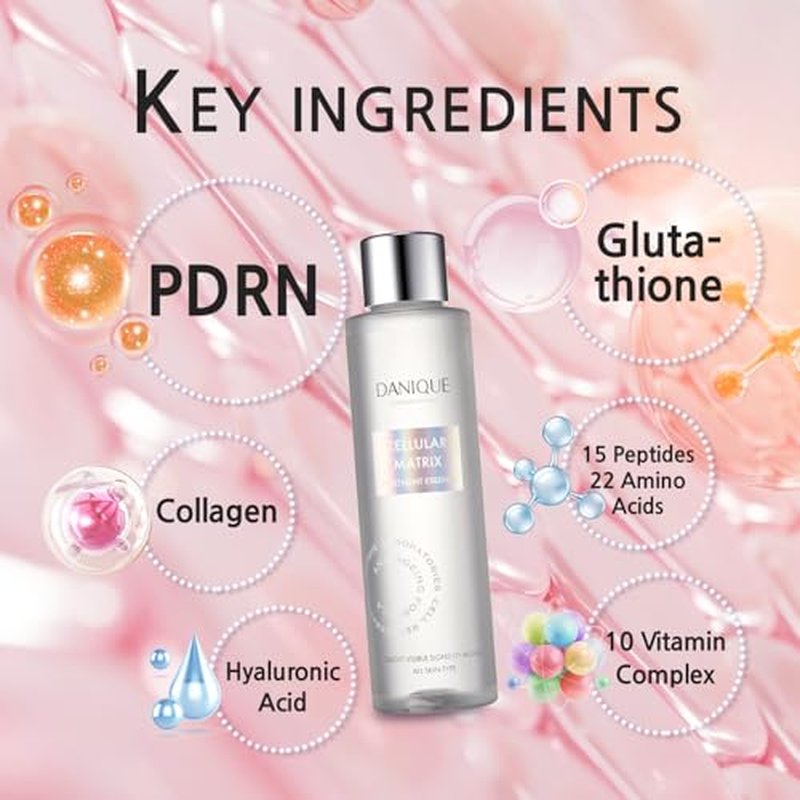 DANIQUE Radiance-Enhancing Essence Toner with PDRN and Glutathione ? Premium Korean Skincare - Hydrating Facial Essence with 71% Plant Extracts for a Smooth, Fresh-Looking Glow ? 150ml