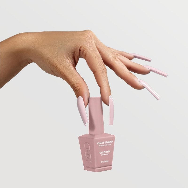 Chaun Legend UV Gel Nail Polish, 0.5 Ounce Long Lasting Salon Quality, Bubble Free Professional Manicures, Quick Dry High Shine, Love at First Sight LG5009 (sheer, cool-toned pinky nude)