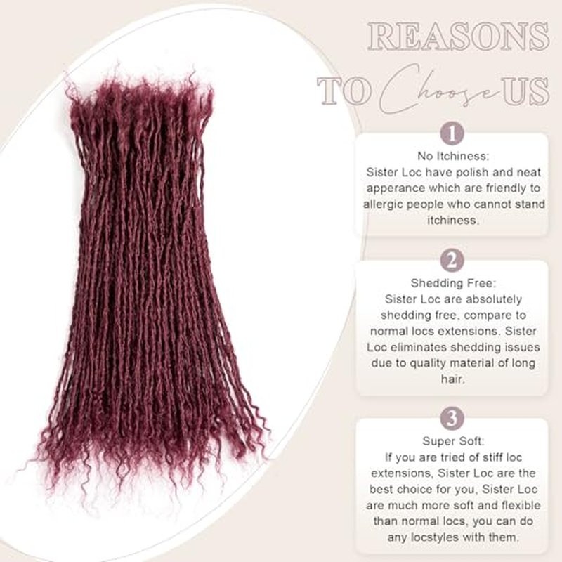 Originea 8-18 Inch 0.1 and 0.2 0.4 Thickness Curly Tips Interlocked sister Locs 100% Real Human Hair Micro loc Extensions Permanent Dreadlock Extensions (Bug# 0.1cm, 14 Inch 70 Strands)