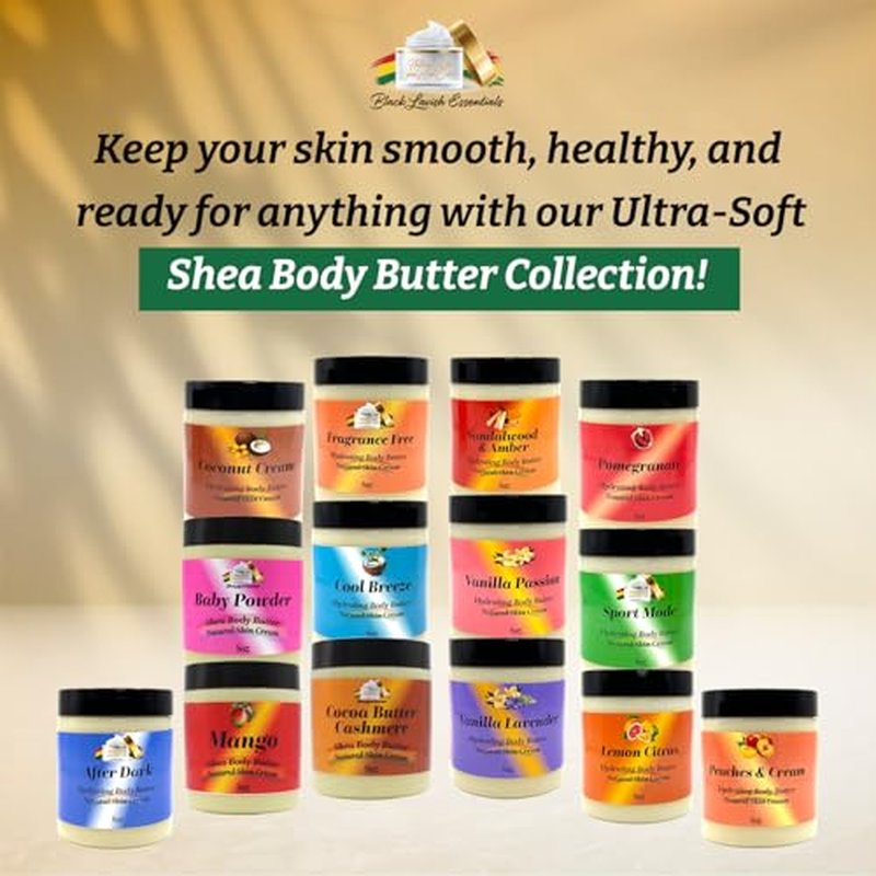Ultra-Soft Shea Body Butter, Dry Skin Cream for Radiant Moisturized Skin, Natural Hydrating Body Lotion with Aloe Vera, Argan Oil, Rosehip Oil, (Sport Mode, 8oz)