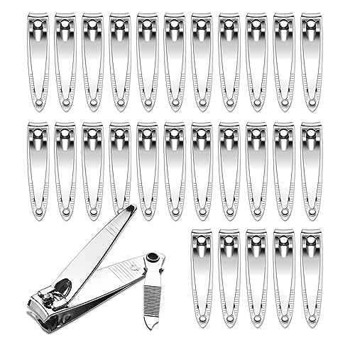 100 Pack Stainless Steel Nail Clippers Bulk, Bulk Nail Clippers with File for Homeless Individually Wrapped, for Homeless,Shelter, Air Bnb, Hotel (100 PCS)