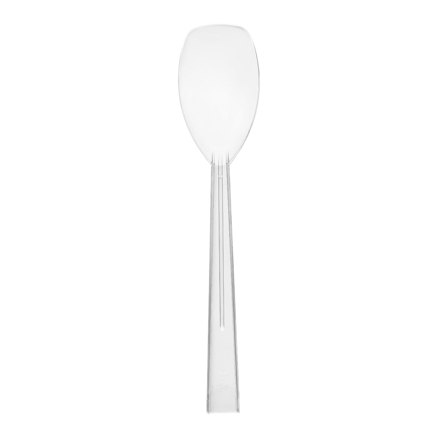 Party Essentials Hard Plastic 9" Serving Spoons, Clear, 12 Count