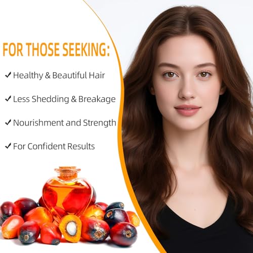 100% Pure & Natural Batana Oil for Hair Growth - Strengthens Hair, Reduces Breakage and Hair Loss, Enhances Shine - Nourishment For All Hair Types - 60ml