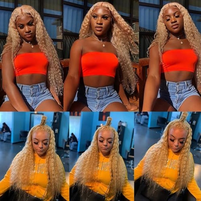 Blonde Bundle P27/613 Kinky Curly Bundles 613 Human Hair Bundles 22 24 26 inch Two Tone Blonde and Honey Blonde Bundle