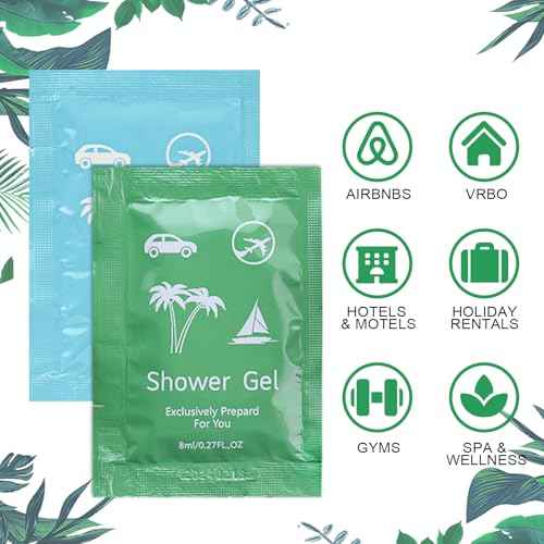 Bulk Hygiene Kits for Homeless ,Travel Size Body Wash and Shampoo Bulk 0.28fl Oz,Travel Size Shower Gel Set£¬Shampoo Bulk Travel Size ,Hotel Supplies for Guests (0.28fl Oz(Pack of 50), 50, Count)