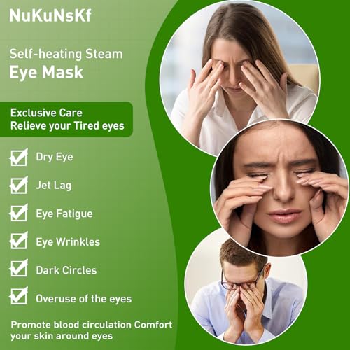 16Packs Steam Eye Mask for Dry Eyes, Self Heating Eye Mask for Relief Eye Fatigue Sleep, Disposable Moist Heating Compress Pads Travel Essentials Spa Gifts for Women Men Birthday Christmas Valentines