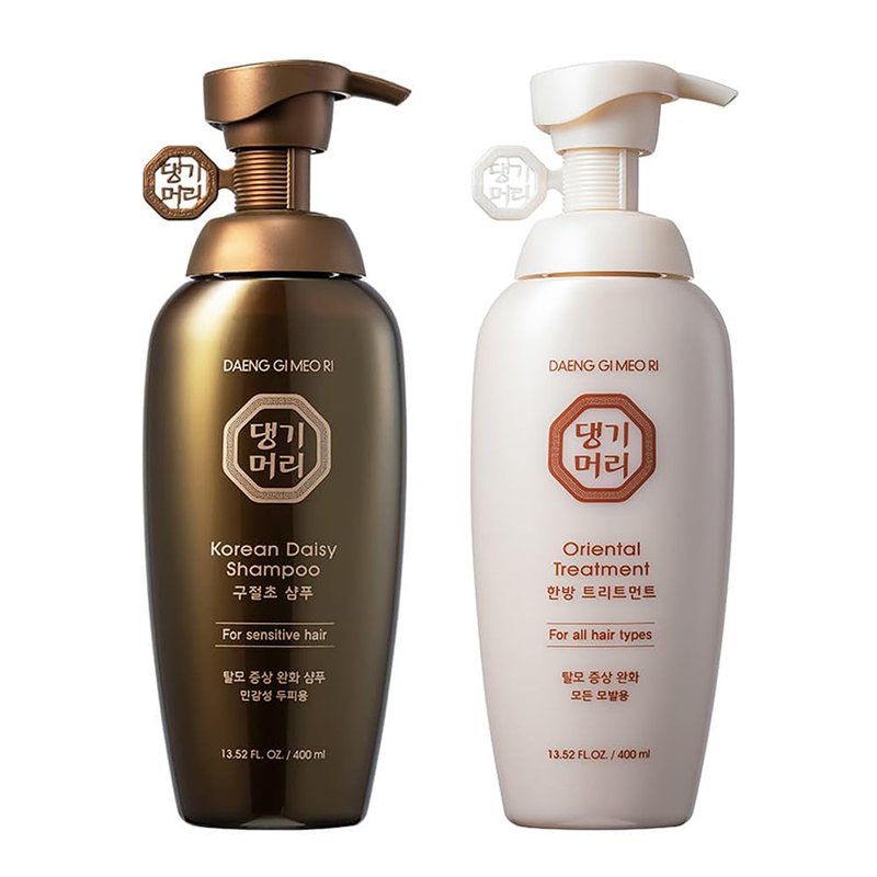 Daeng Gi Meo Ri- Hair Loss Care Daisy Shampoo for Sensitive Scalp + Treatment for All Hair Types, 13.5 FL. OZ. Each