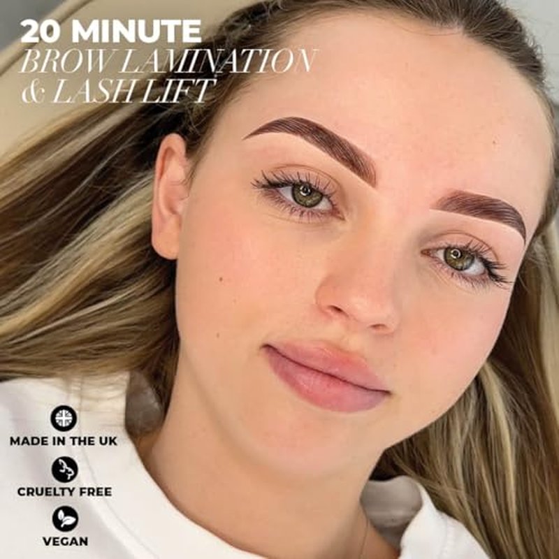 One V Salon Brow Lamination and Lash Lift Professional Kit ? Instant Lift for Lashes & Brows ? Vegan, Long-Lasting, Complete Lash and Brow Lift Kit with Sachets, Tools, and Glue Balm