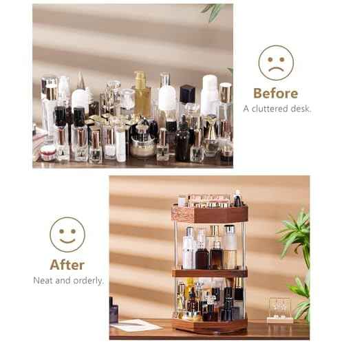 Homde Makeup Organizer 360 Degree Rotating Cosmetic Storage Display Perfume Organizer Cologne Organizer