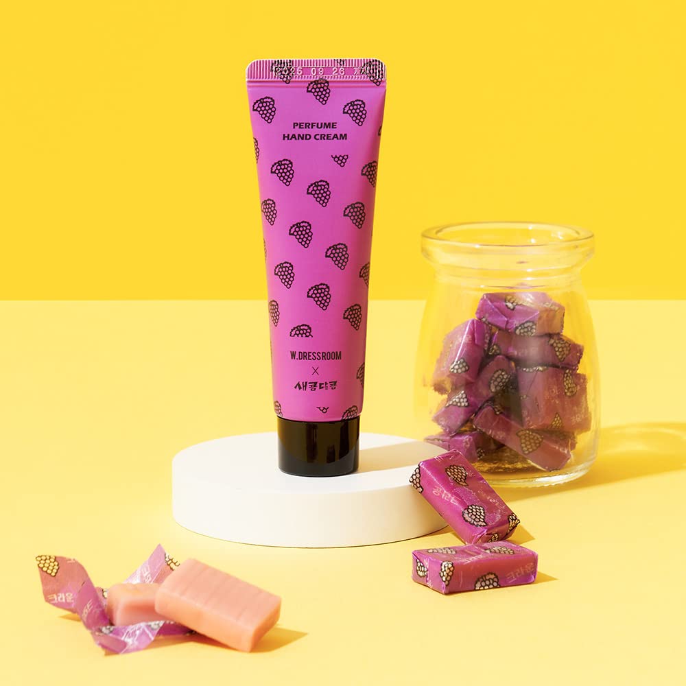 W.Dressroom Perfume Hand Cream Set – Fruity Collection (Strawberry, Lemon, Grape), Fast-Absorbing, Non-Greasy Moisturizer for Dry Hands, Travel Size - 3 × 1 fl oz