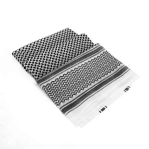 TINAYAUE Men Arabic Shemagh Kaffiyeh Headscarf Turban Bandana Soft Muslim Hijab Headband Shawl Classic Arafat Headwrap