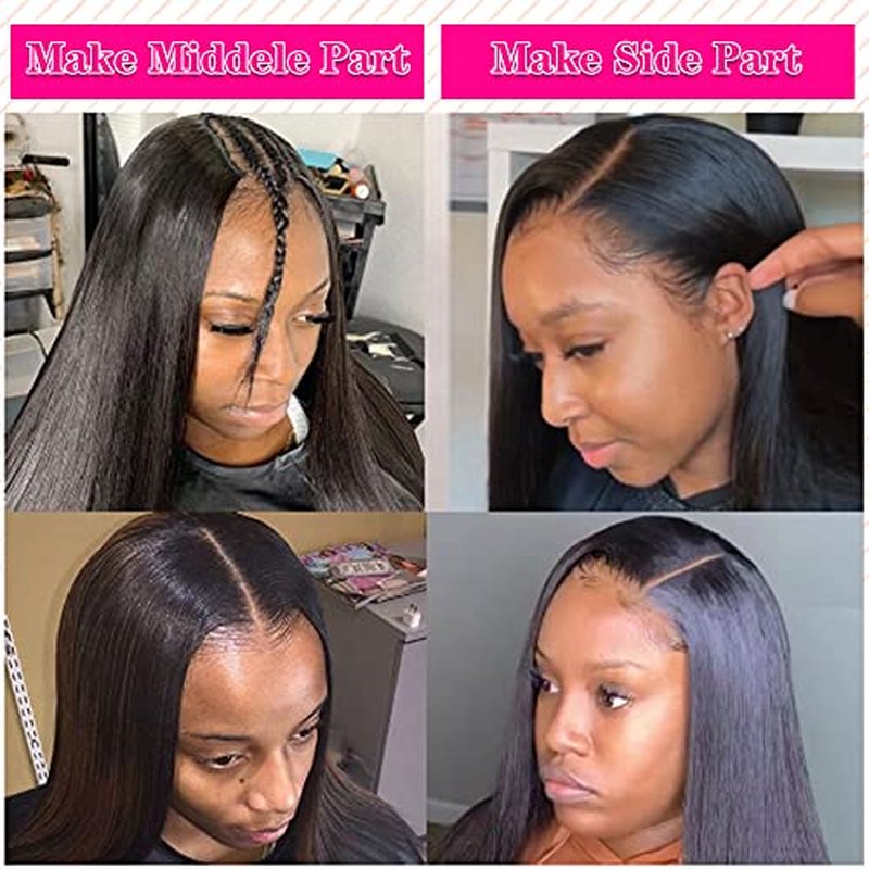 CHEETAHBEAUTY V Part Wigs Human Hair 20 Inch No Leave Out Lace Front Wigs Upgrade U Part Wigs Brazilian Virgin Straight Human Hair Wigs for Women 180% Density Natural Color
