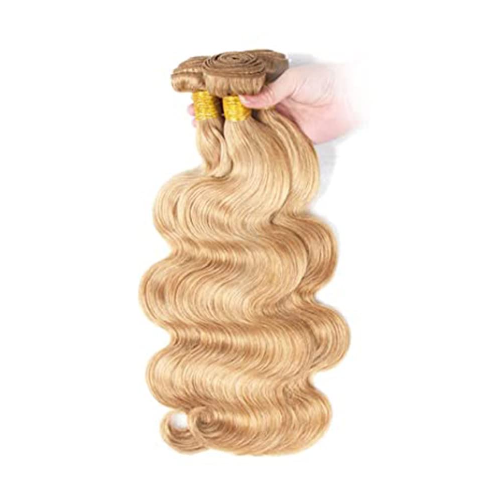 P27/613 Highlight Body Wave Bundle Blonde Human Hair 3 Bundles Brazilian Unprocessed Virgin Hair Extensions For Women Piano Color 8 10 12 Inch