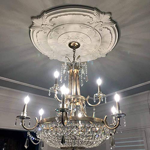 Ekena Millwork CM09BN Benson Ceiling Medallion, 9"OD x 4 1/8"ID x 5/8"P, Primed