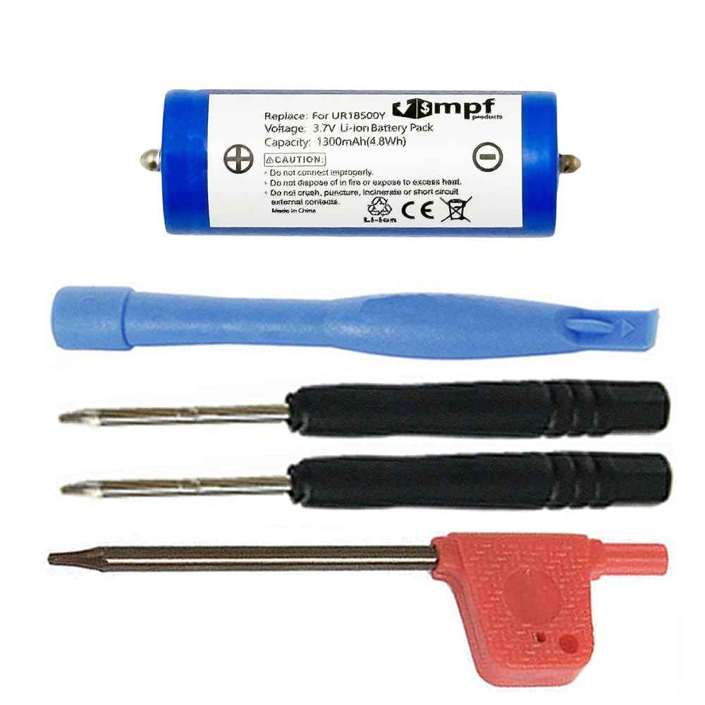 MPF Products 1300mAh UR18500Y, UR18500L, 81377206 Battery Replacement Compatible with Select Braun Series 5, Series 7, Series 8, Series 9, Pulsonic Shavers (Compatible Shaver Models in Description)