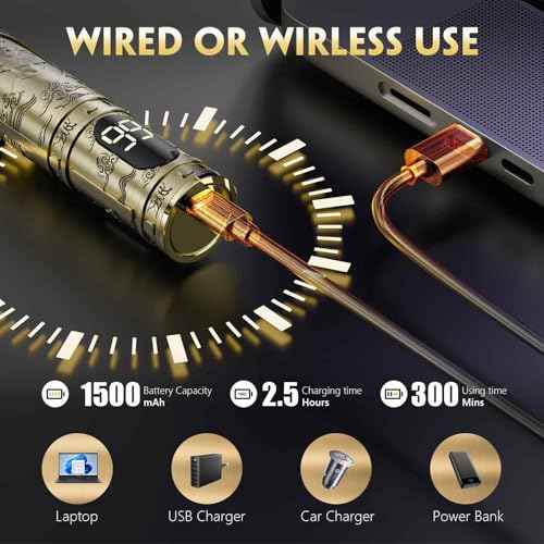 Hair Clippers for Men Cordless Professional Beard Trimmers with LCD Display Electric Grooming Rechargeable Shaver Zero Gapped T/Blade Cutting Kit Gift for Women Men Children