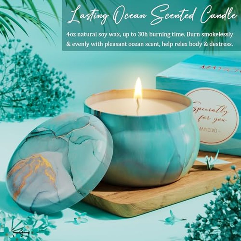Birthday Gifts for Women Friendship, Ocean Relaxing Spa Gifts Basket for Women Self Care Gifts, Thank You Gifts Bath Set Christmas Gifts for Mom Her Best Friend Wife Sister Coworker Nurse Teacher