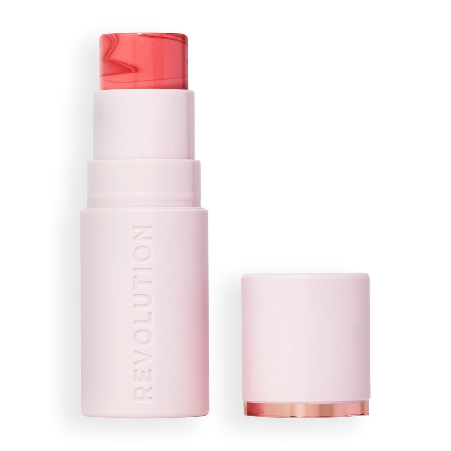 Revolution Beauty London | Skin Silk Marble Blush Stick - Buildable Cream-to-Powder Formula for Cheeks, Eyes & Lips | Vegan, 0.15 oz