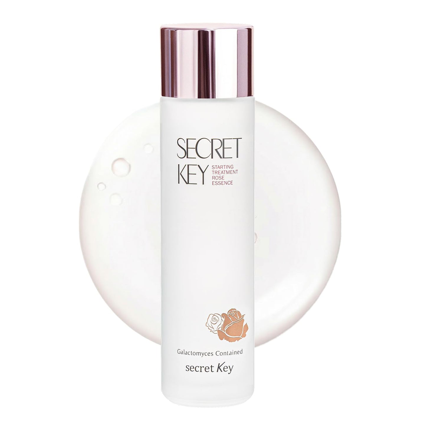 SECRETKEY Starting Rose Essence Toner, Galactomyces Ferment with Rose Water for Radiance Glass Skin, Hydrating Essence, Helps Improve Uneven Skin Tone, Korean Skin Care Essence (5.07 Fl Oz / 150ml)