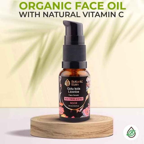 Botanic Rain Ayurveda Face Oil with Gotukola, Licorice & Organic Vitamin C – Anti-Aging, Hydrating Face Serum for Crepey & Mature Skin – Natural, Vegan & Ayurvedic – 0.51 fl oz