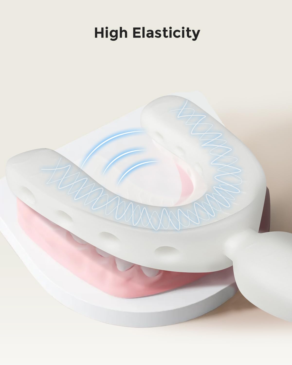Checkme Aligner Chewies for Invisalign, U-Shaped Orthodontic Chewies for Aligner Tray Seaters, Non-Slip Retainer Chewies, Durable Food Grade Silicone Dental Chewies, White (2PCS)