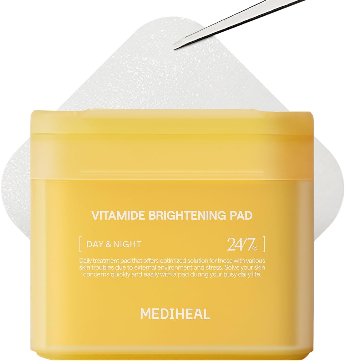 Mediheal Toner Pads - Radiance Boosting Niacinamide & Sea Buckthorn - Vegan Blemish Care | 100 Count